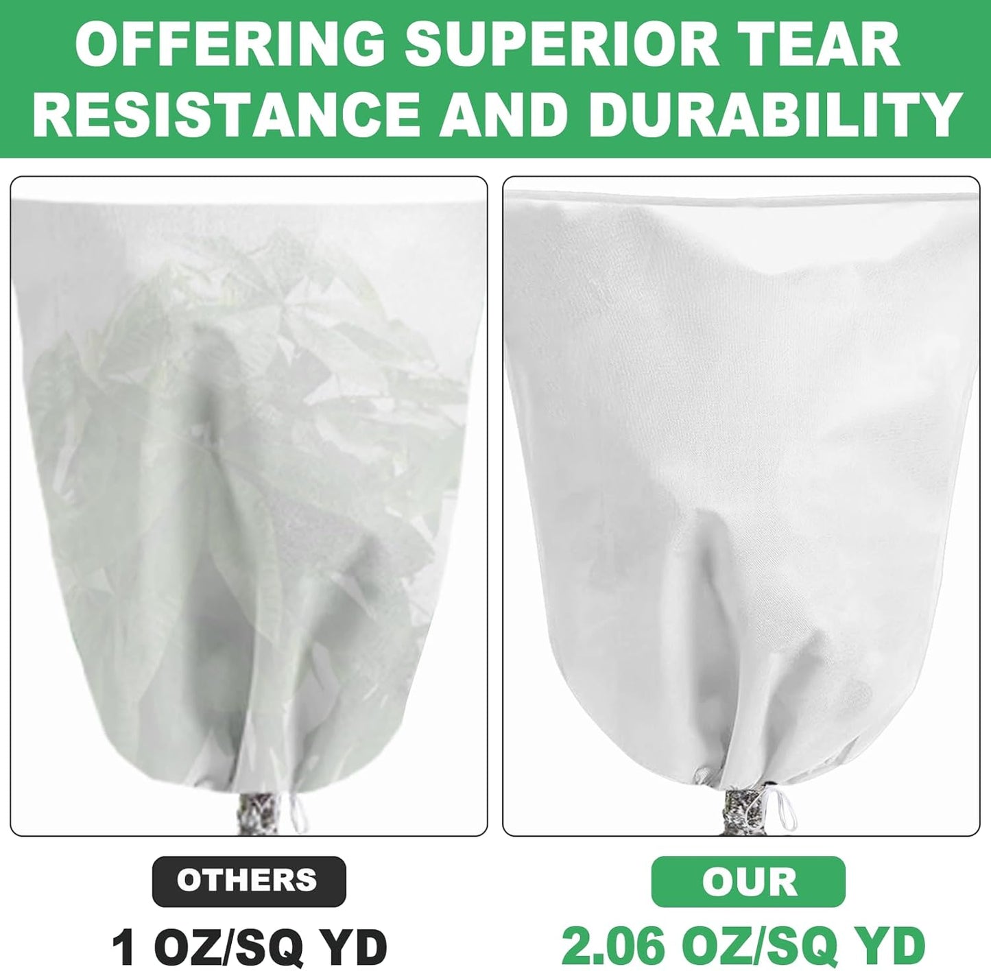 Winter Plant Covers Freeze Protection, 74.8"X 90.5" Fig Tree Covers for Winter Cold Weather Frost Cloths for Outdoor Plants Fruit Tree with Zipper Drawstring, Shrubs Trees Jacket Covers