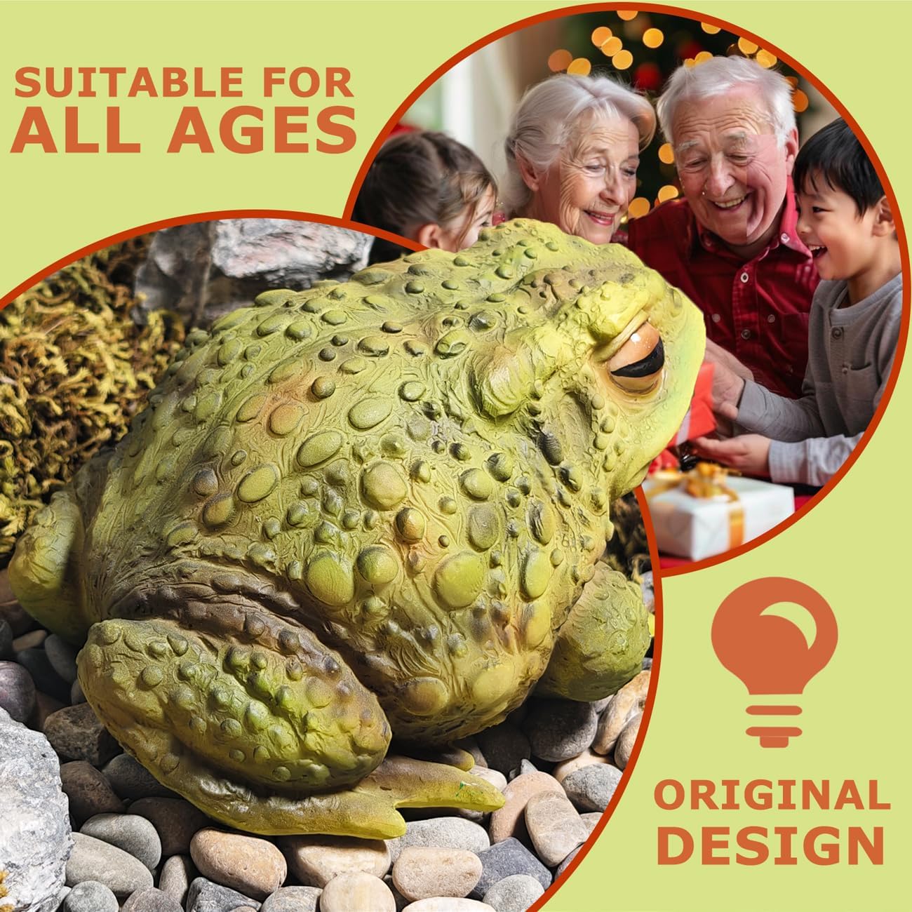 Sunthus Frog Toad Sculptures Garden Statues Yard Art Resin Decorations Outdoor Garden Decor