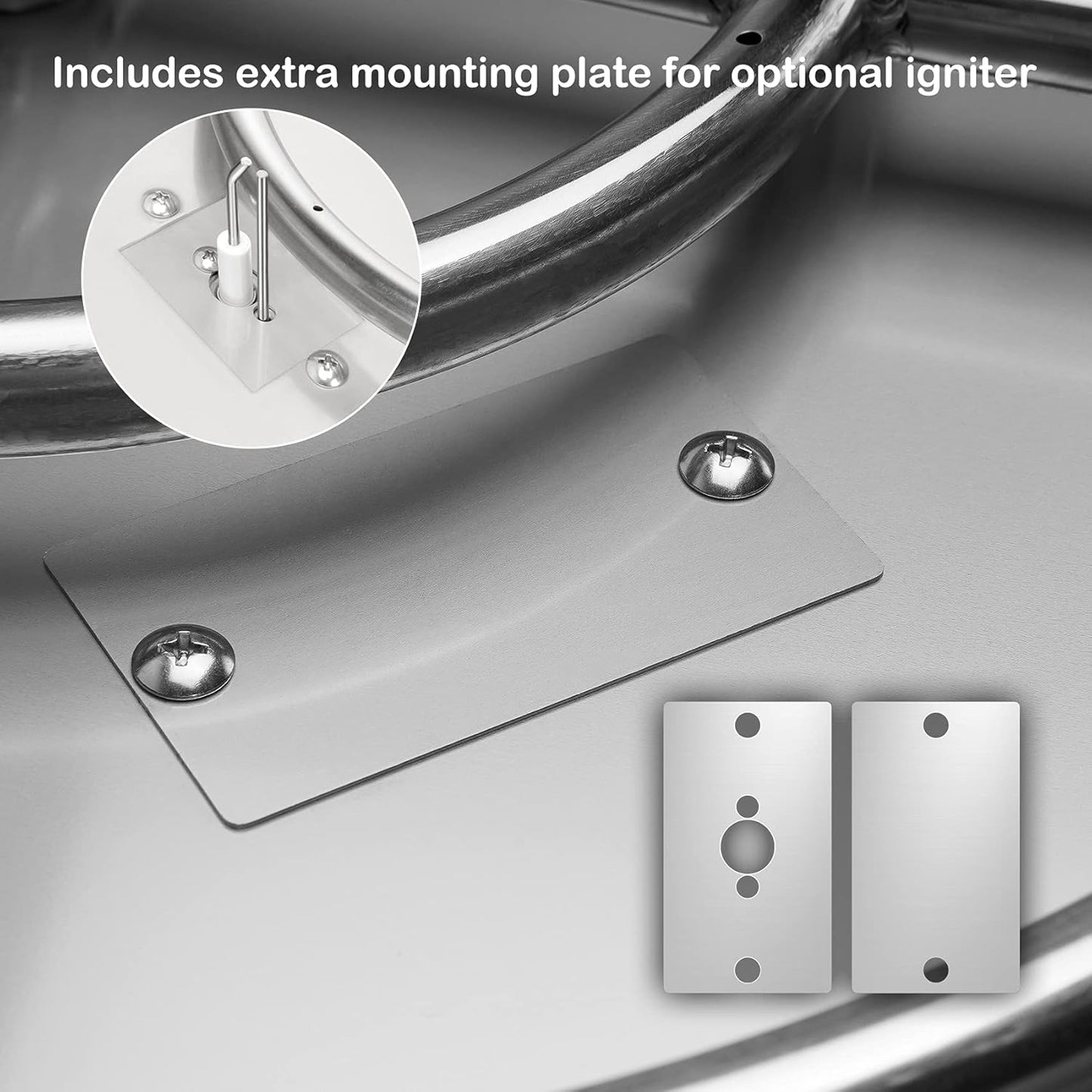 Stanbroil 31-Inch Round Fire Pit Burner Pan, Drop-in Fire Pit Insert for Natural & Propane Gas Firepit Table, Stainless Steel, BTU 296,000 Max