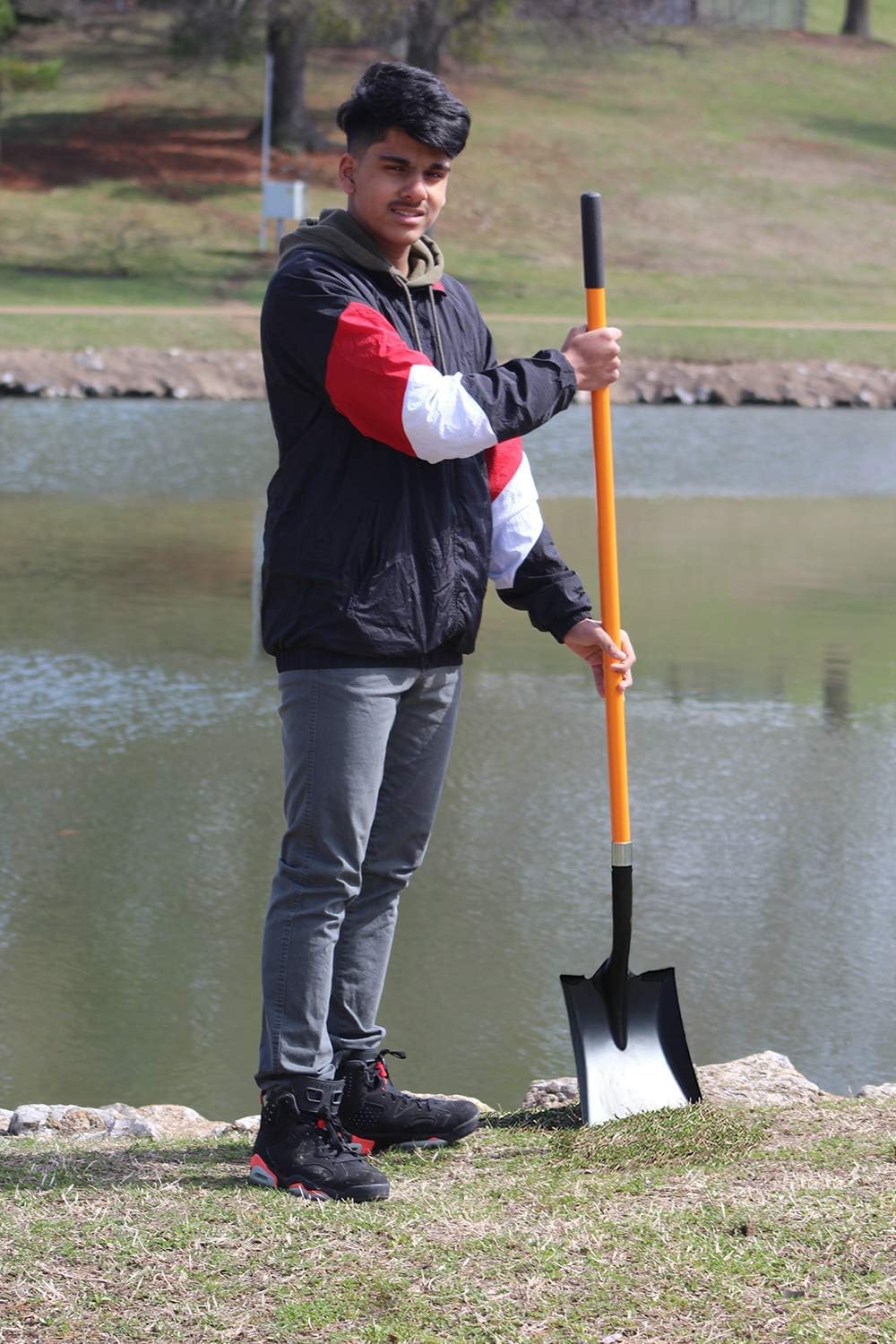 Ashman Heavy-Duty Transfer Shovel (2 Pack) with 47-Inch long Durable Handle and Blade- Ideal for Construction, Landscaping, Gardening, and Snow Removal- Durable, Rust-Resistant, and Multipurpose Scoop