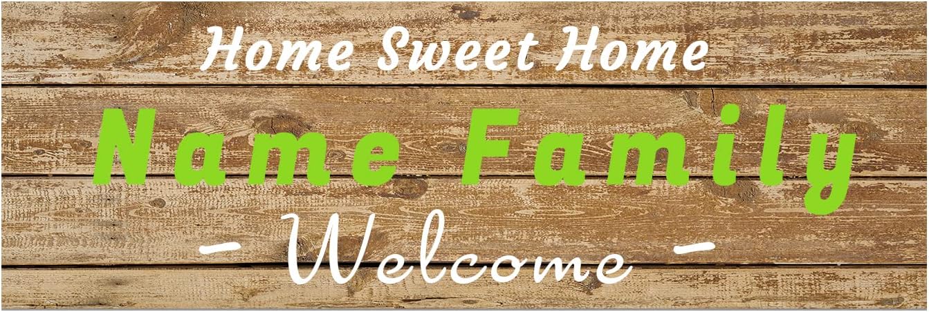 Custom Text Canvas Wall Art Print Personalized Quotes Wall Decor Customized Wooden Background Signs Plaques Rustic Home Decorations (8x24inch)