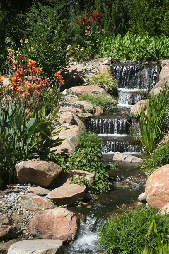 HALF OFF PONDS Pond Free Cascade 4100 Waterfall Kit with 15' x 20' PVC Liner and 4,100 GPH Pump - PVCPMDP4