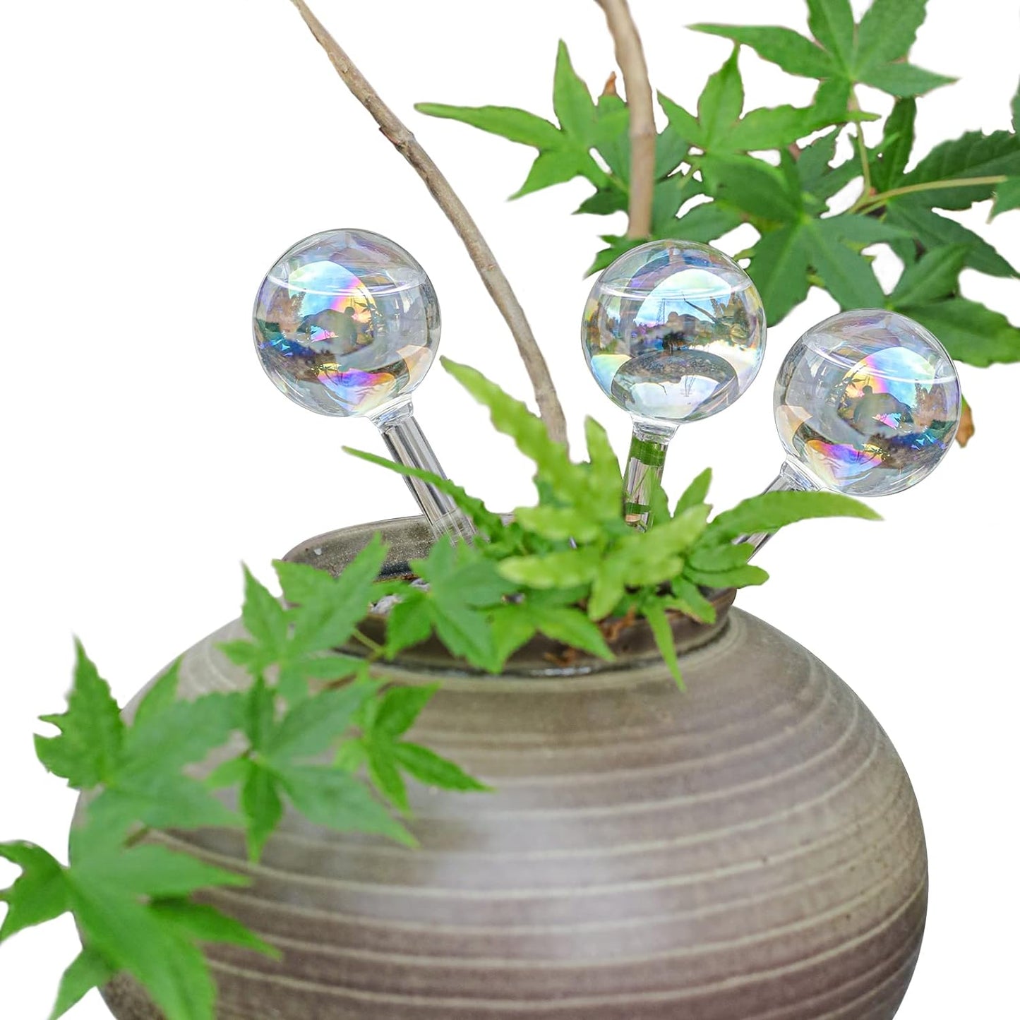 3Pcs Small Watering Globes Colorful Small Plant Watering Globes Plant Watering Globes Hand Blown Glass Indoor Plant Watering Globes