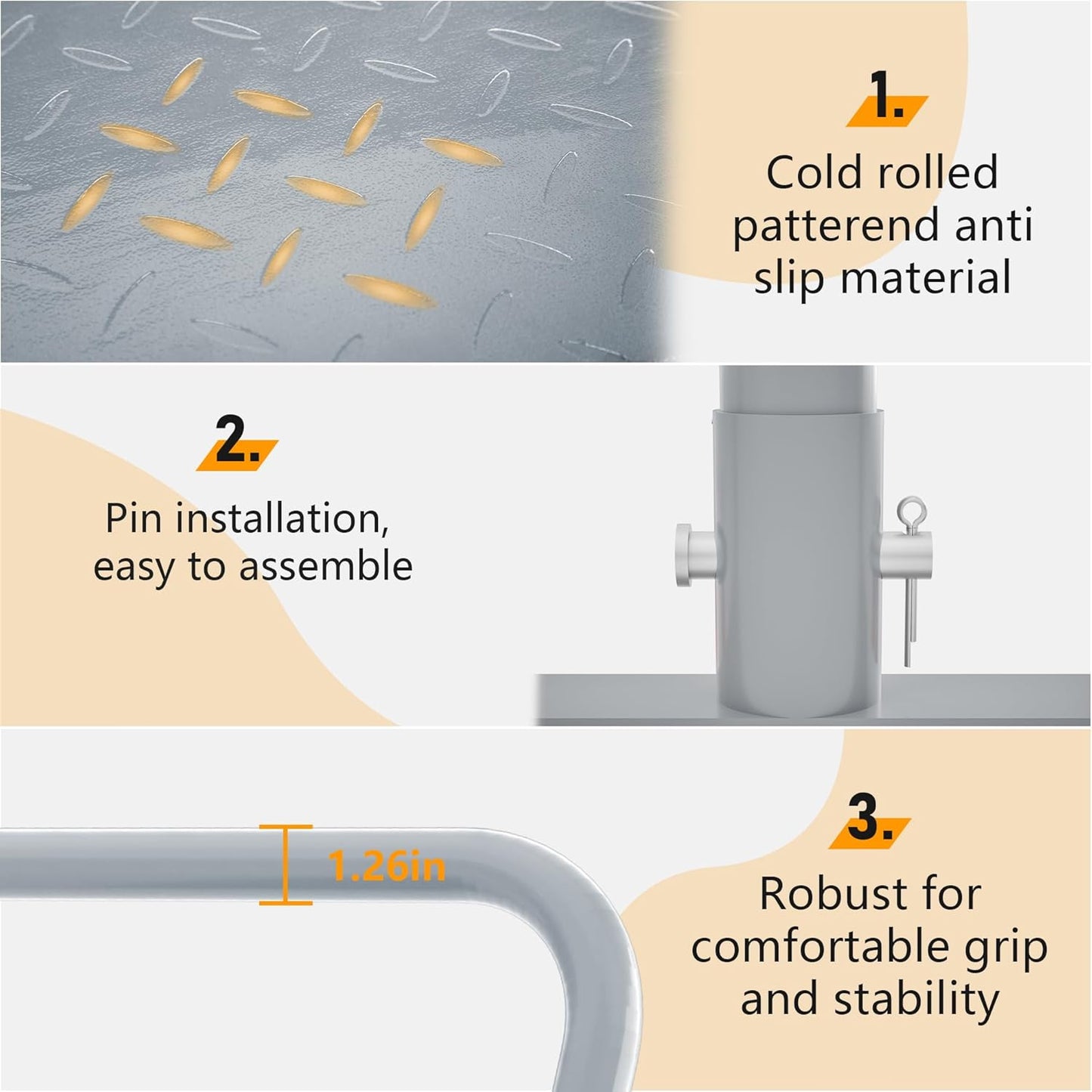 2 in 1 Panel Truck, 2000 LBS Panel Dolly Cart with 6" Swivel Casters and 36" x 24" Deck, Heavy-Duty Drywall Sheet Cart, Handling Wall Panel, Lumber for Garage, Warehouse (9.47 in (3 Side Handrails))