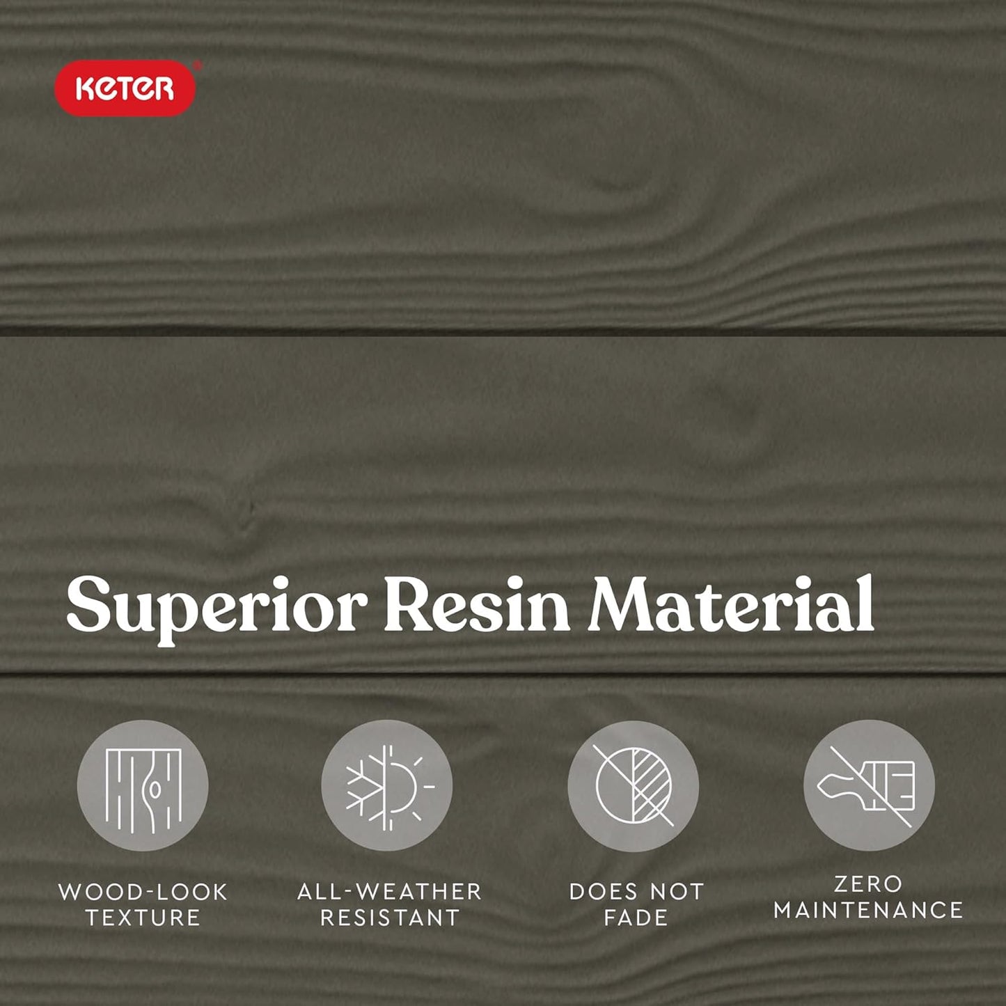 Keter Westwood 150 Gallon Resin Large Outdoor Storage Box for Patio Furniture, Outdoor Cushions, Garden Tools and Pool Floats, Mossy Brown