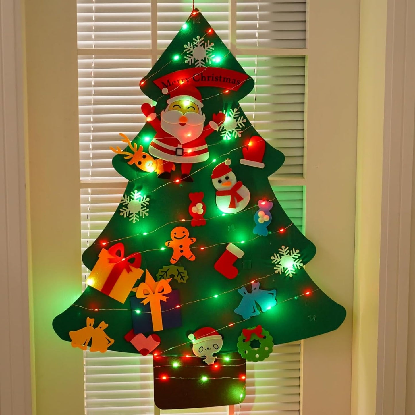 QITONG 4 Pack Red and Green Solar Christmas Lights, Each 33ft 100 LED Fairy Lights Outdoor Waterproof, 8 Modes Mini Twinkle String Lights for Outside