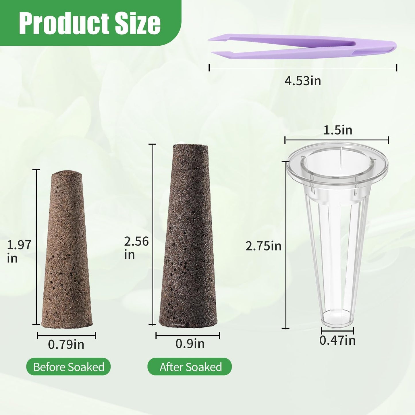 101 Pcs Hydroponic Pod Kit for Aero Garden with 80 Grow Sponges, 20 Grow Baskets & 1 Tweezer, Grow Anything Kit Replacement Growth Sponges Seed Pods of Aero Garden hydroponic for Indoor Garden System