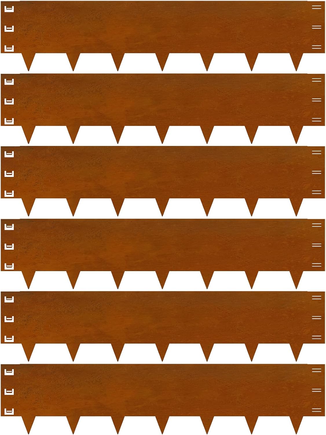 Cor-Ten Steel Landscape Edging 12 Inch,20Ft 6-Pack Rust-Resistant Metal Landscape Edging,Steel Edging for Landscaping,Yard,Garden,Lawn