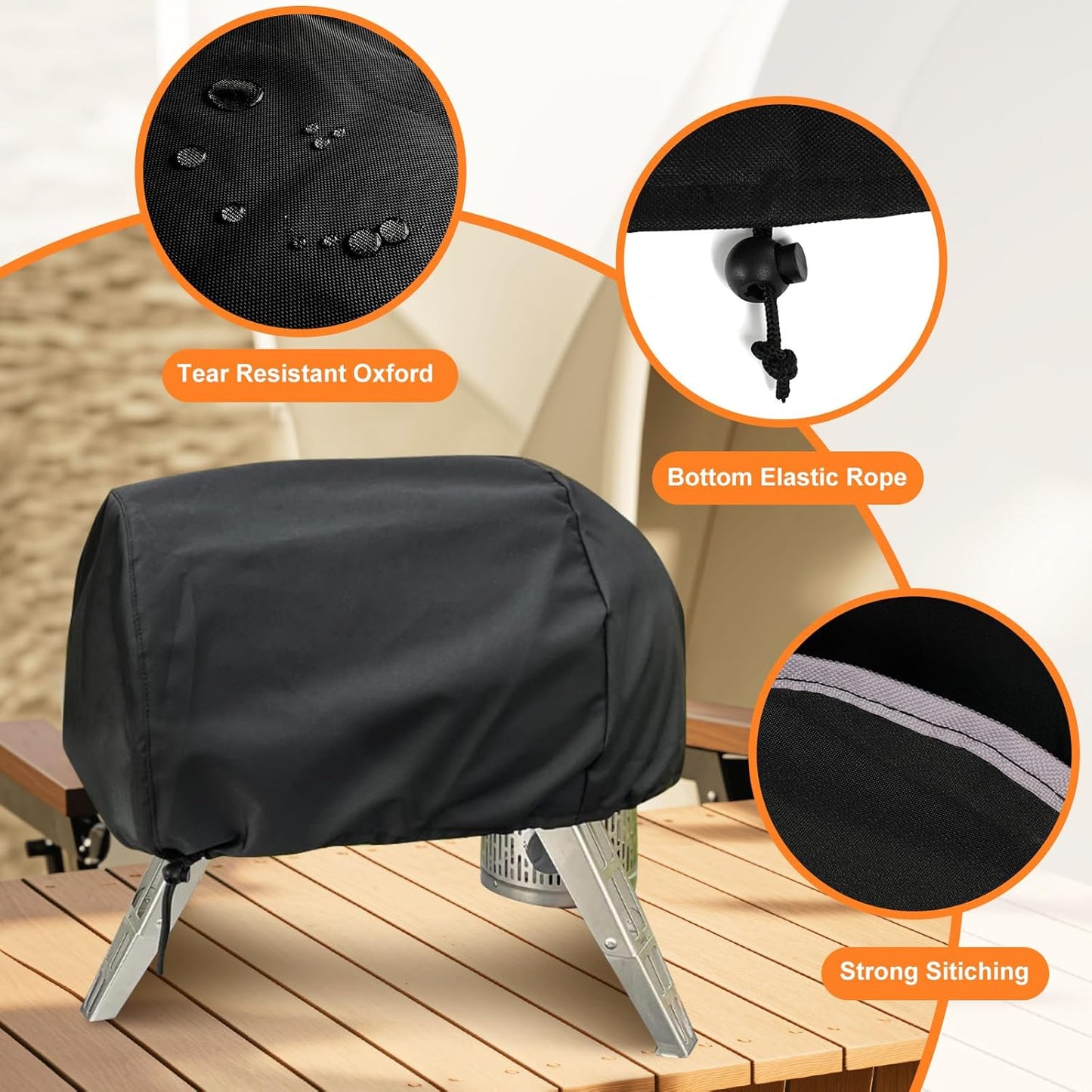 Pizza Oven Cover for Gozney Roccbox Portable Pizza Oven, Waterproof Dustproof Pizza Oven Protective Cover, Pizza Oven Accessories for Roccbox Gozney Pizza Oven