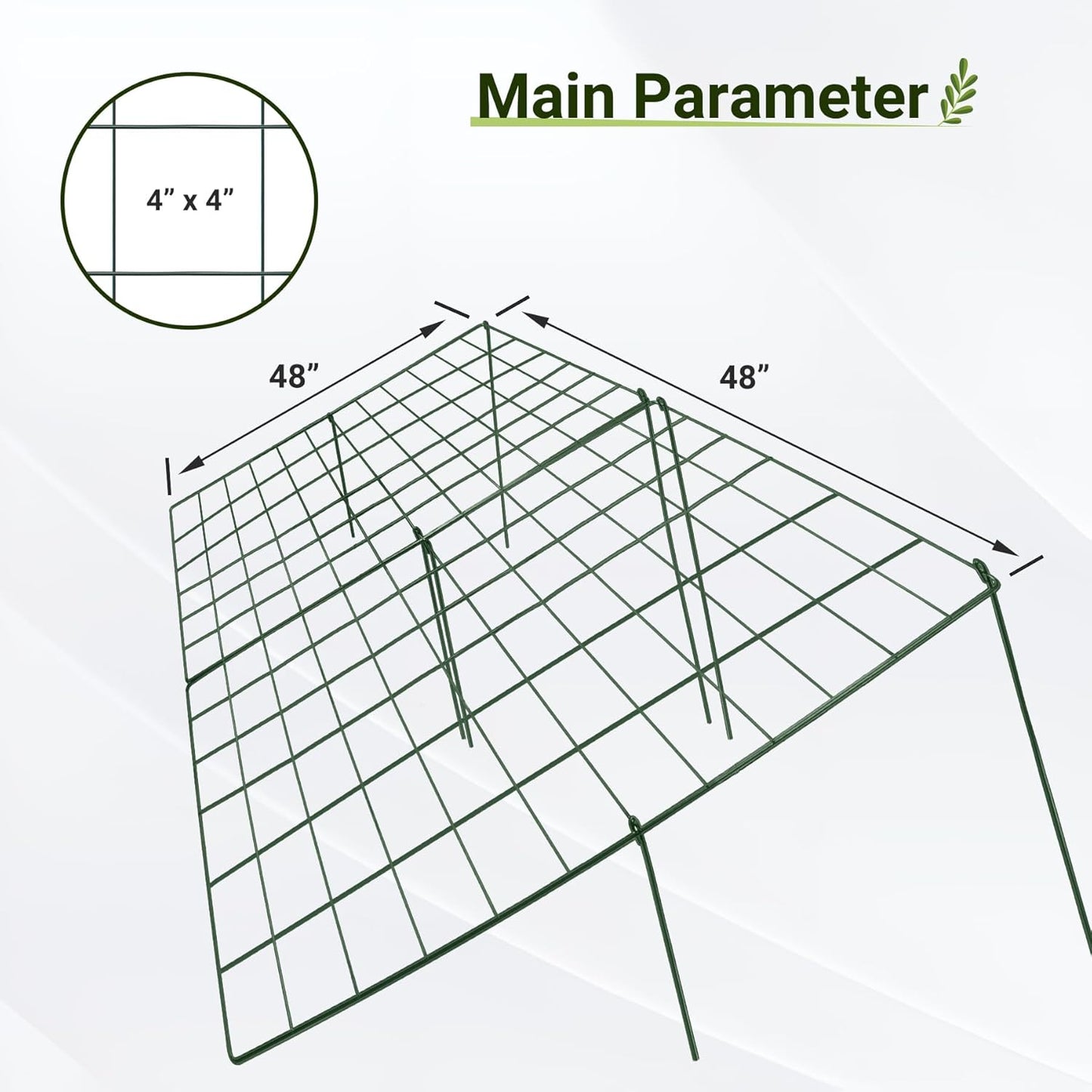 Cucumber Trellis for Raised Bed, 48" L x 48" W Garden Trellis for Climbing Plants Outdoor with Support Structures, A Frame Trellis for Climbing Vegetables Peas, Vine, Bean
