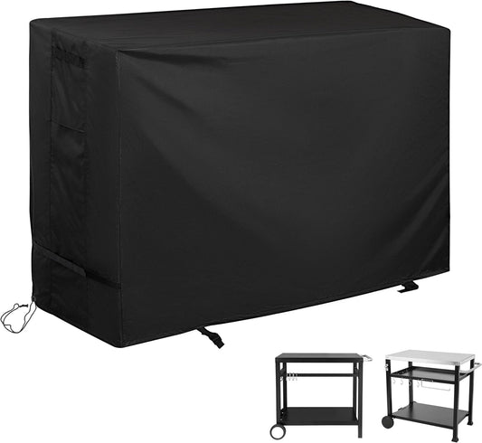 Outdoor Grill Table Cover for Royal Gourmet Dining Cart, Grill Cart Cover for Grills House Movable Kitchen Island and for Feasto Pizza Oven Table