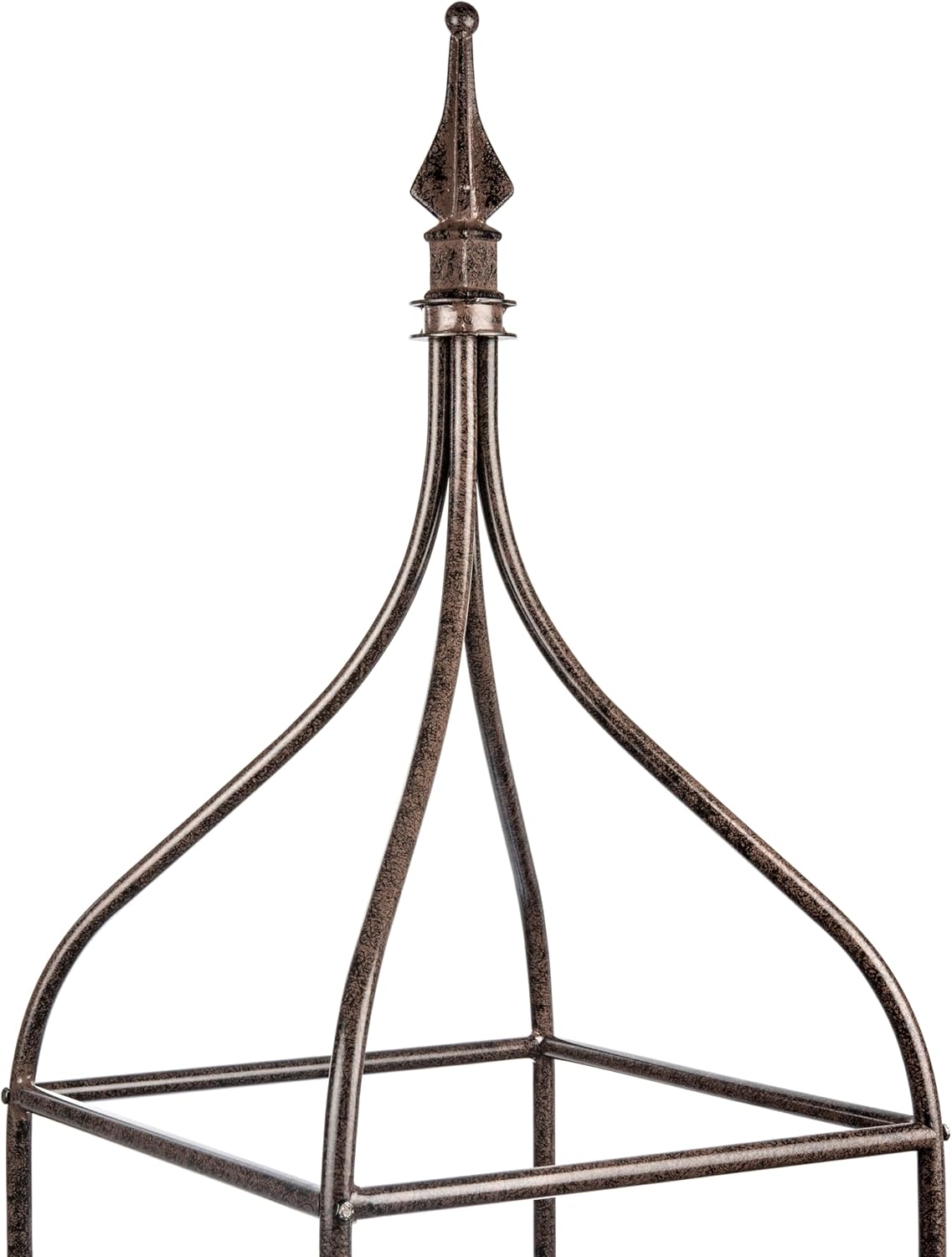 H Potter Trellis Obelisk Tall Metal Garden Decor Vertical Yard Art for Climbing Plants Roses Weather Resistant Wrought Iron Ornamental Extra Large