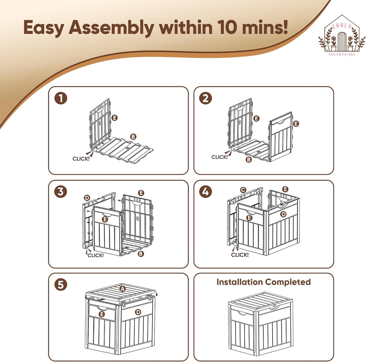 33 Gallon Deck Box, Small Outdoor Storage Box Waterproof, Lockable Secure Package Bin Delivery Box for Outside Front Porch, Patio Cushions Storage Box, Delivery Driver Snack Box for Porch, White