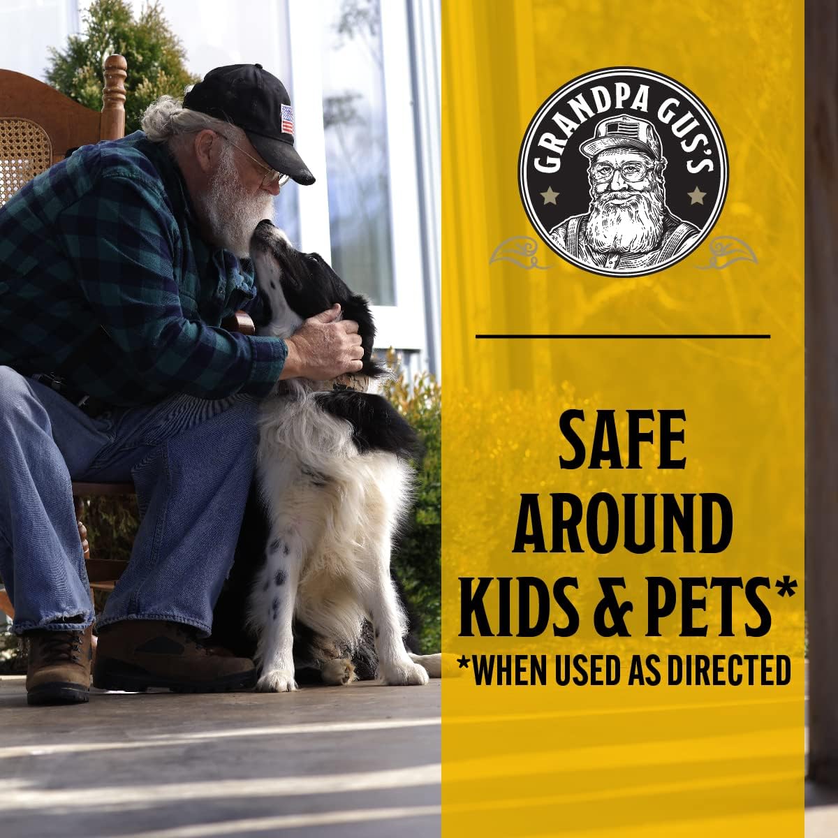 Grandpa Gus's Natural Ant Roach Spider Killer Spray, Fast-Acting Plant-Based Insect Control, Safe for Kids Pets, Indoor Outdoor Use, Non-Greasy, Fresh Scent, 16 fl oz