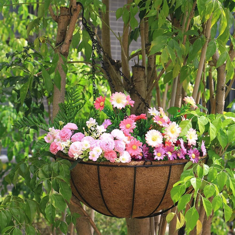 EROCK 2Pcs Coco Liners for Planters Hanging Basket, Round 8/10/12/14/16 inch Thick Coconut Coir Coco Fiber Liners for Planters Garden Patio Porch Window Plants Flowers Pot Indoor Outdoor (16 inch)