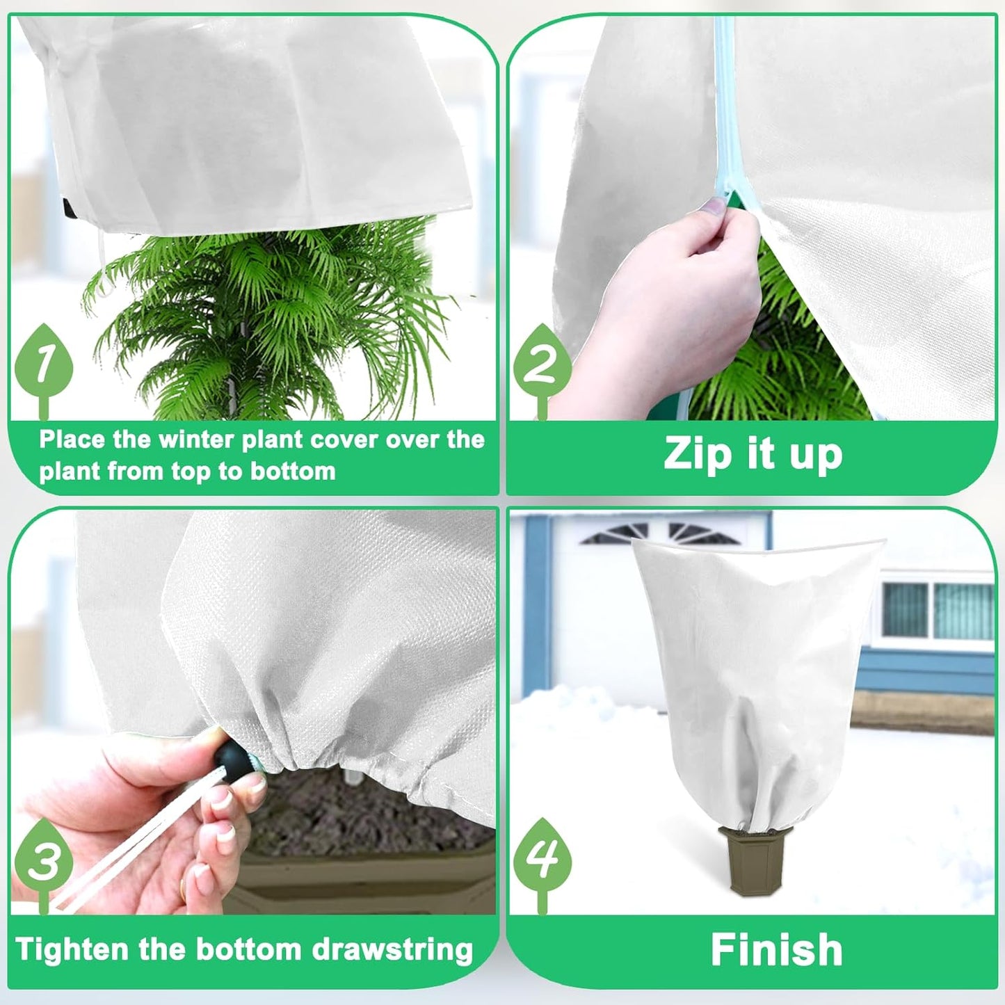 DQS 2 Pack Plant Covers Freeze Protection, 70.8" x82.6" Winter Frost Protection Blankets Frost Cloth,Suitable for Outdoor Winter Frost, Cold Weather, shrubs, Trees, Jackets, and coverings