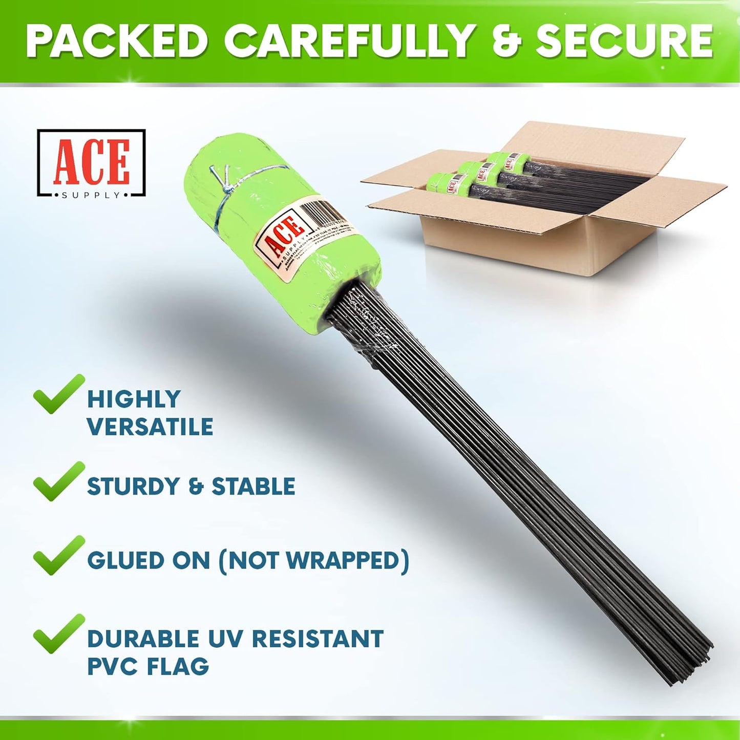 Fluorescent Lime Marking Flags 1000 Pack - 4x5x15 Inch Marker Flags for Outside - Markers For Lawn, Irrigation, Landscaping, Survey & Sprinkler Head Marking