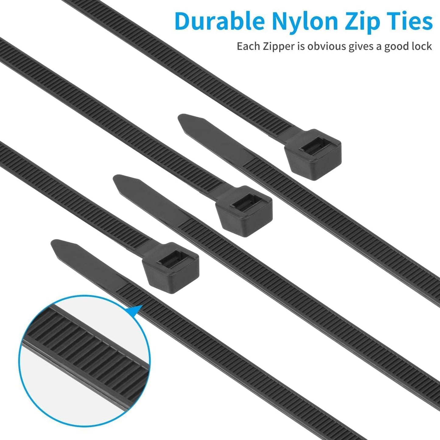 12 inch Yellow Zip Ties Heavy Duty 100 PCS, 250 LBS Ultra Exclusive Strong Plastic Wire Ties, Large Cable Ties Extra Long Tie Wraps, Indoor and Outdoor UV Resistant