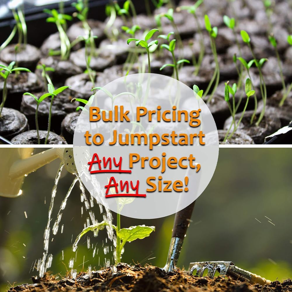 Handy Pantry Black Plastic Garden Tray Inserts - 5 Sheets of 36 Planting Pot Cells Each - 2x3 Nested x6 Configuration - Perforated - Nursery, Greenhouse, Gardening