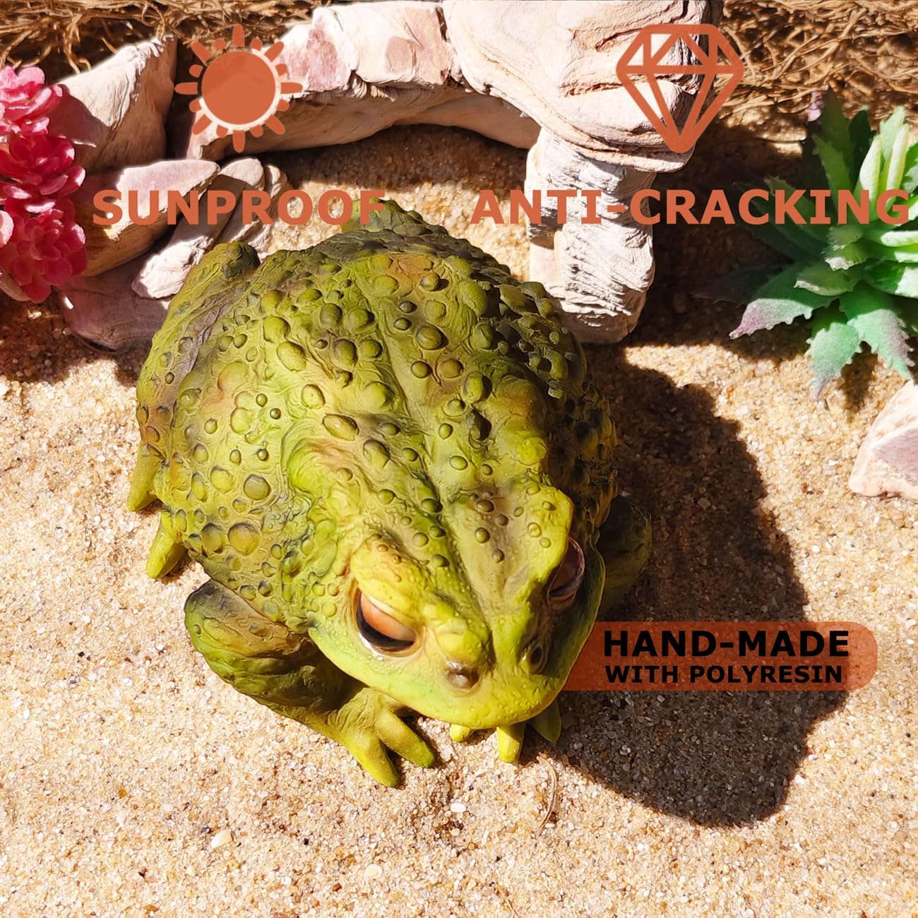 Sunthus Frog Toad Sculptures Garden Statues Yard Art Resin Decorations Outdoor Garden Decor