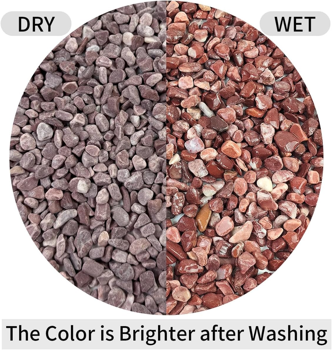 2 lbs Succulent and Cactus Pebbles Gravel, 3/8 Inch Decorative Red River Rocks for Plants Indoor, Vases, Terrarium, Potted Top Dressing and Outdoor Decorative Stones