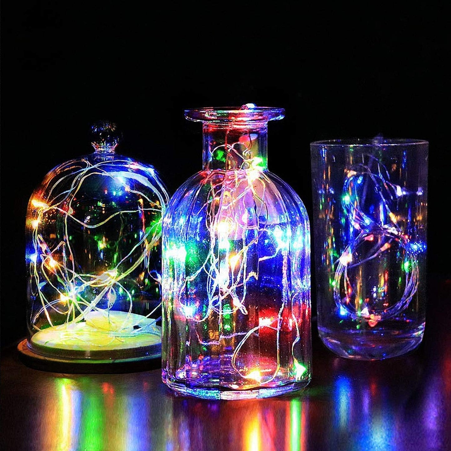 2 Pack Total 200 LED 66FT Solar Powered Copper Wire String Lights Outdoor, Waterproof, 8 Modes Fairy Lights for Garden, Patio, Party, Yard, Christmas (Multicolor)