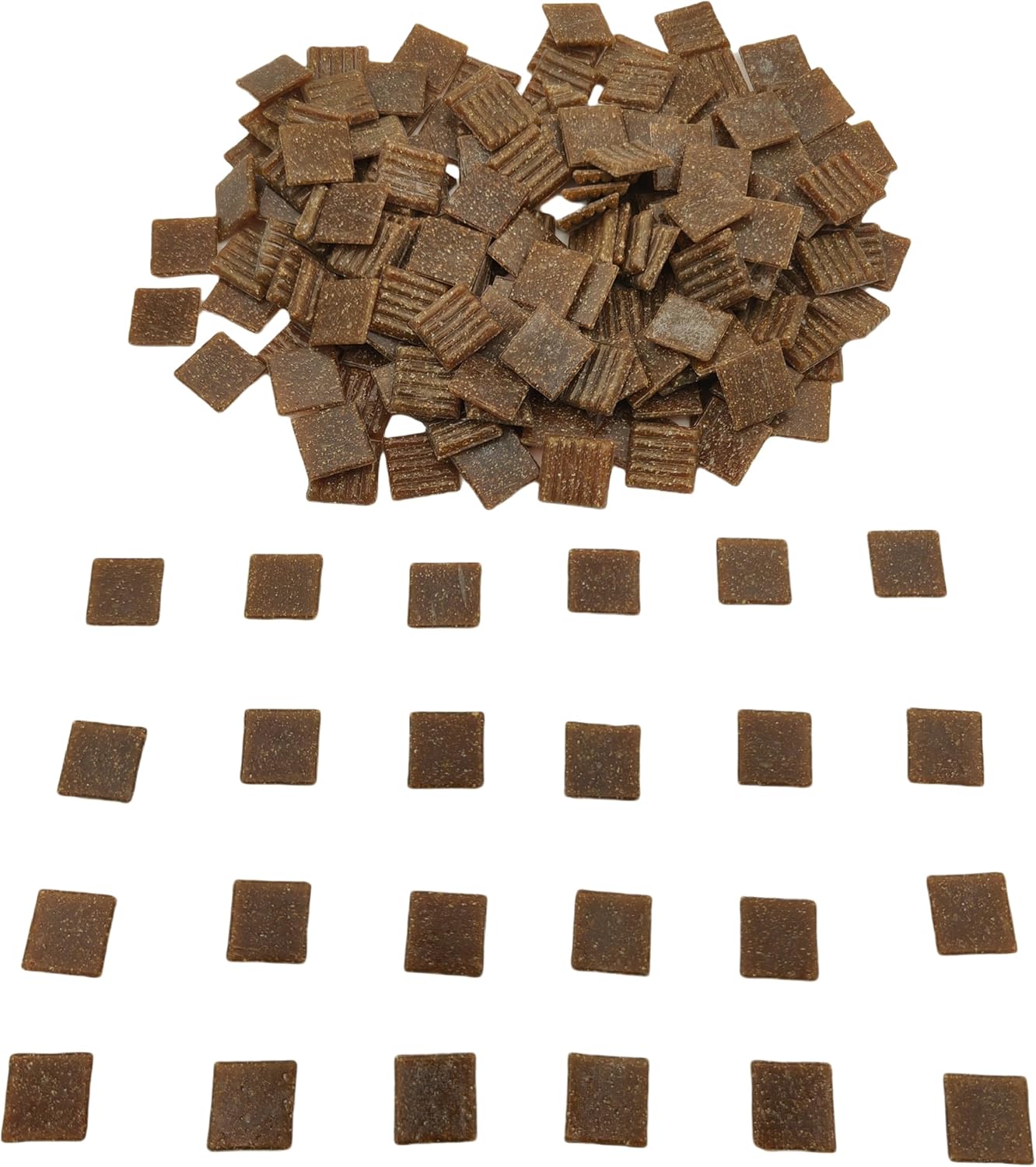 3/4 inch Quartz Glass Mosaic Tiles for Crafts, 1.1 LB, Square Mosaic Pieces for DIY Picture, Home Mosaic Decoration (Coffee)
