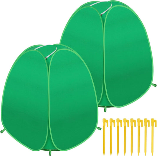 2 Pack Plant Covers Freeze Protection, 28x28x33 Winter Shrub Frost Covers for Outdoor Plants, Warm Plant Protectors Tent for Protecting Fruit Tree Potted Plants and Shrub from Freezing Animals Eating