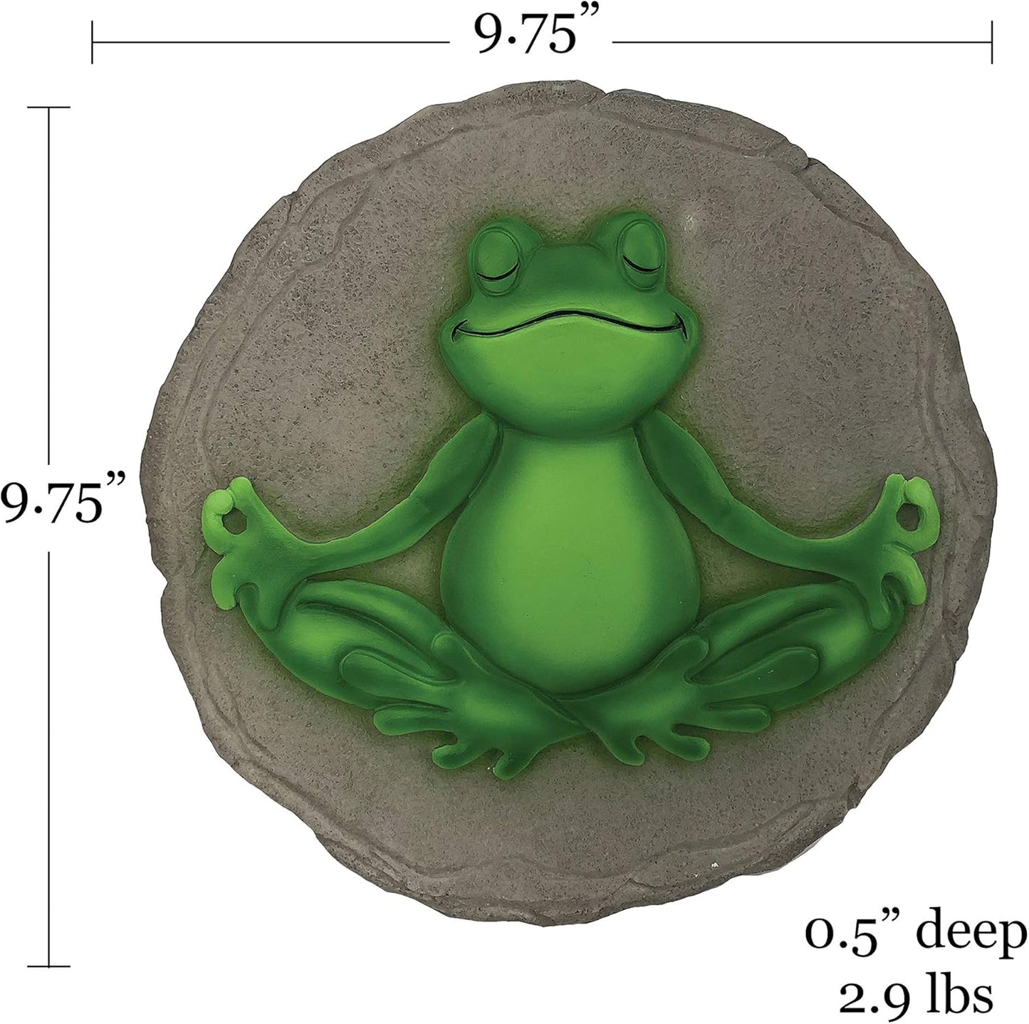 Spoontiques - Garden Décor - Yoga Frog Stepping Stone - Decorative Stone for Garden