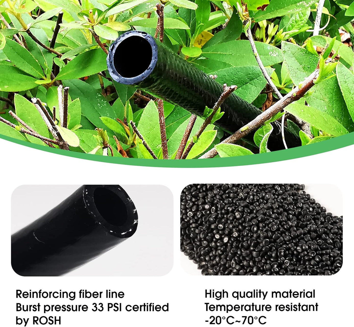 40 FT 1/2 inch Drip Irrigation Tubing Main Line Hose Tube for Garden Irrigation System