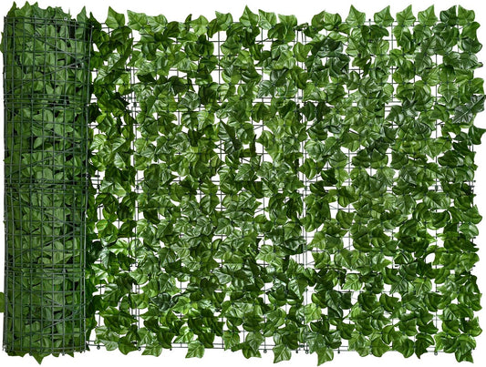 DearHouse 118x39.4in Artificial Ivy Privacy Fence Wall Screen, Artificial Hedges Fence and Faux Ivy Vine Leaf Decoration for Outdoor Garden Decor