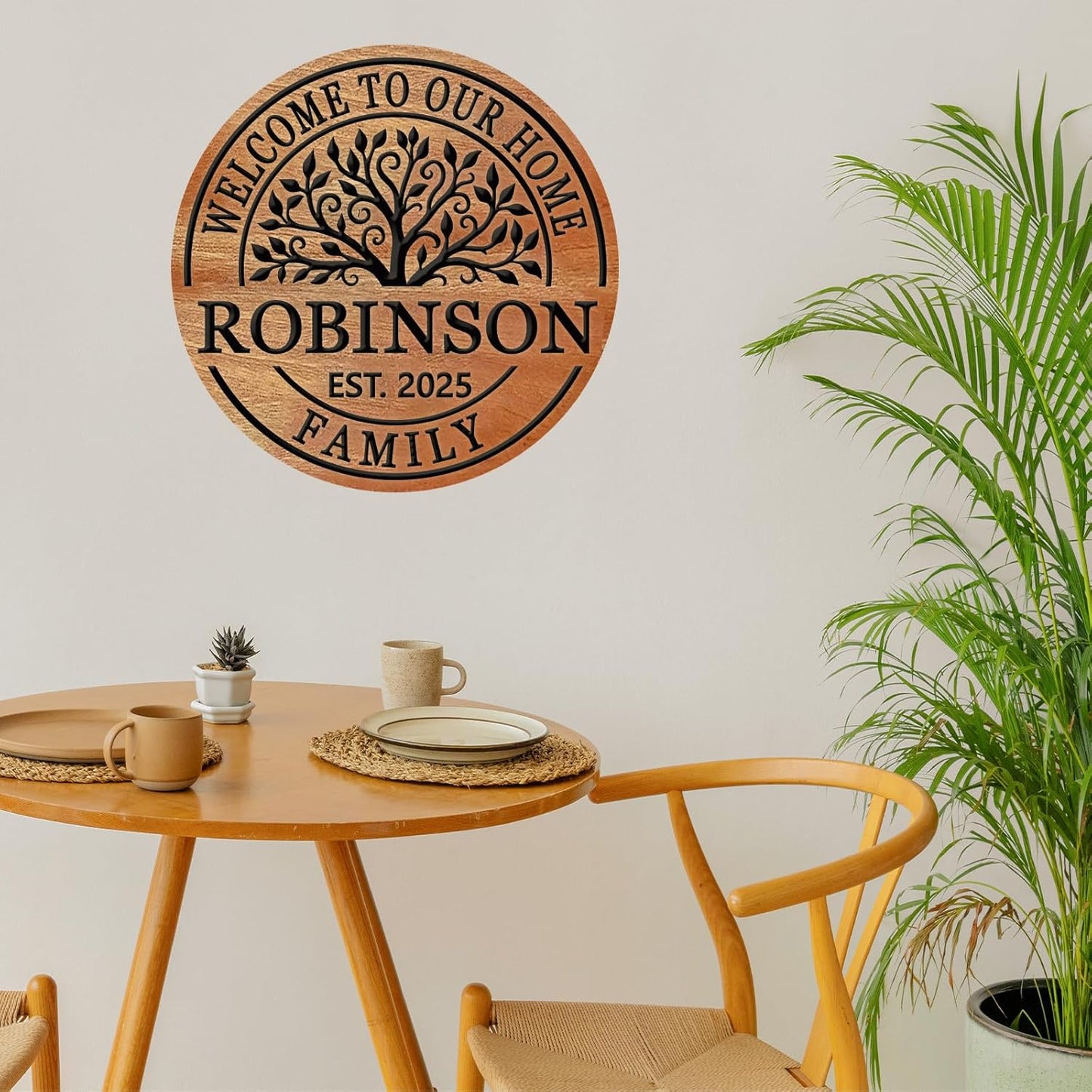 Custom Carved Family Name Sign Personalized Wood Name Sign Home Wall Decor Custom Last Name Sign Anniversary Wedding Gift Housewarming Gift