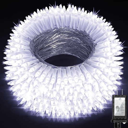 1500LED Christmas Lights Outdoor Use, 470ft 12 Modes Cool White LED String Lights with Timer Dimmable, Waterproof Christmas Tree Lights for Xmas Patio Yard Fence Balcony Garden Decor Cool White