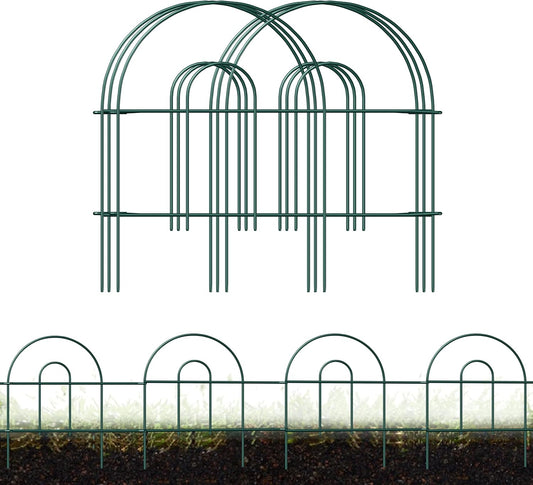 Decorative Garden Folding Border Fence, Metal Wire Edging Flower Fence Panel 18in X50ft Outdoor Patio Landscape