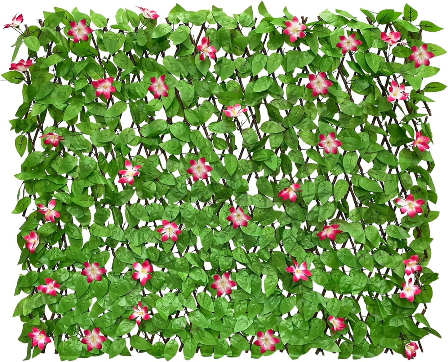 Expandable Fence Privacy Screen for Balcony Patio Outdoor,Decorative Faux Ivy Fencing Panel,Artificial Hedges (Single Sided Leaves)