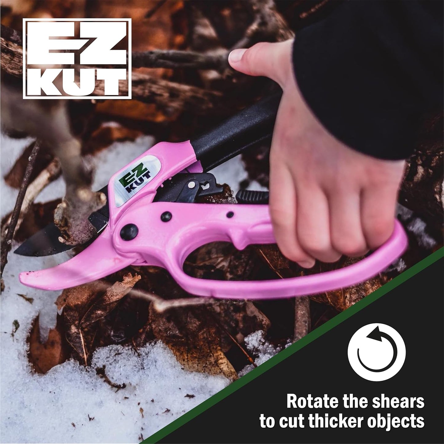 EZ Kut Heavy Duty Pruners Ratchet Hand Pruner with Ratcheting Action Great Garden Hand Tool Clippers Gardening pruners arthritis tools Ratcheting Anvil Hand Pruner Pruning Shears Heavy Duty Since 1988