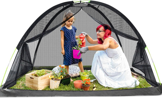 Crop Cages for Garden 12X9X4.4FT - Reusable Mesh Plant Cover for Outdoor Raised Garden Bed Protection Sun Shade & Bird Netting for Fruits/Vegetables and Bushes