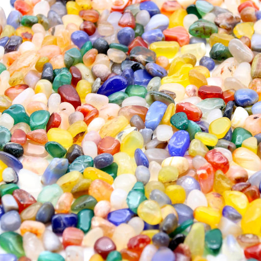 Agate Stone. Polished Natural Agate Pebbles. 3/8 Inch - 2 lbs. Mixed Color. for Succulents, Pots, Plants, Crafting, Vase Fillers (XSM (0.375 Inch), Agate - Mixed Color Polished, 2)