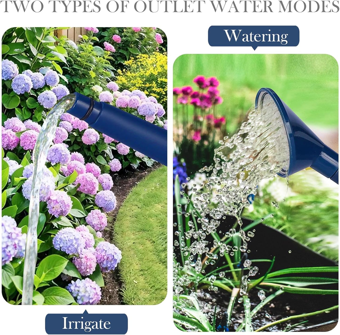 2 Gallon Watering Can for Indoor Plants, Garden Watering Cans for Outdoor Plant House Flower, Modern Plant Watering Can Large Long Spout with Sprinkler Head