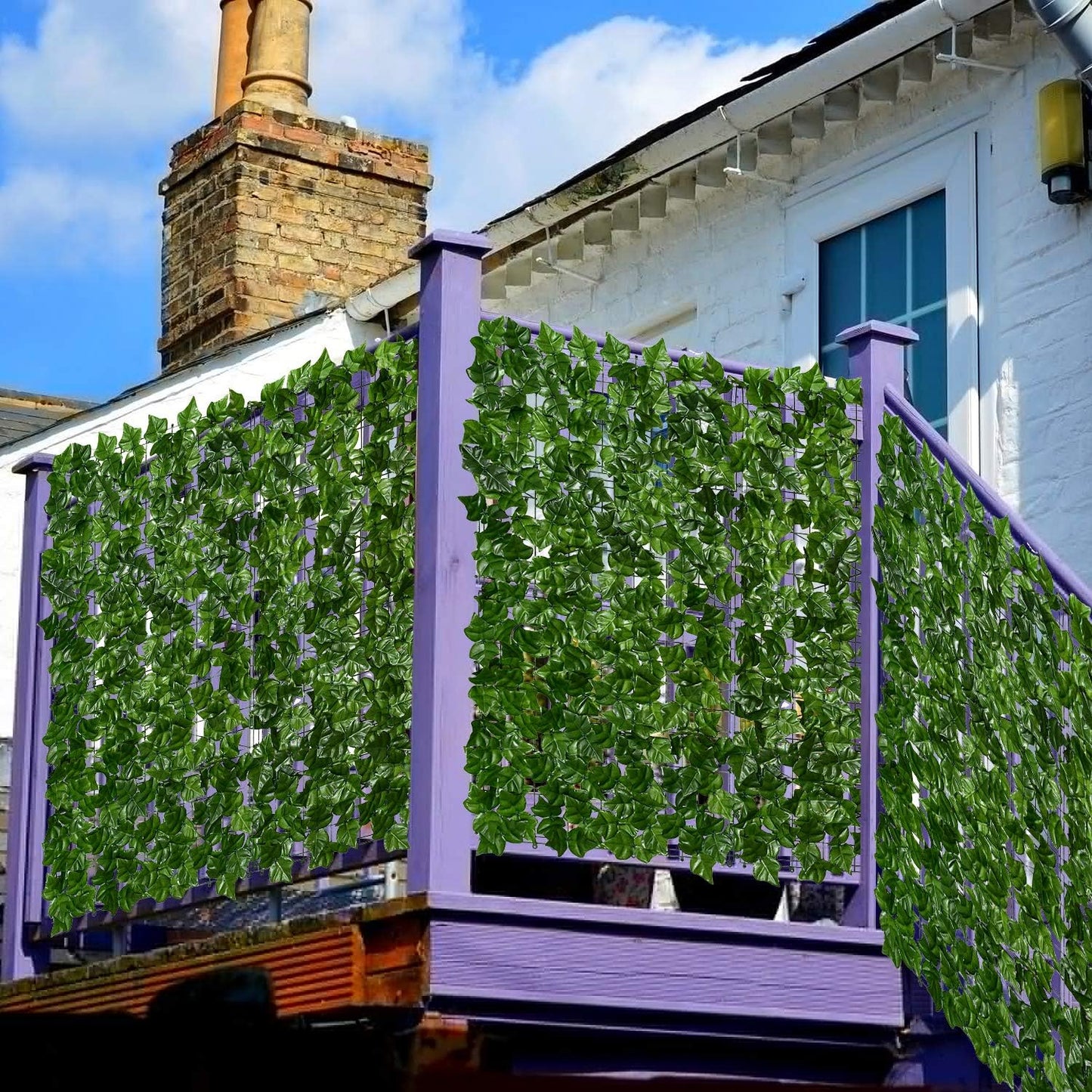 DearHouse Artificial Faux Ivy Hedge Privacy Fence Wall Screen, Leaf and Vine Decoration for Outdoor Garden Home Decor, (157.5 * 59inch)