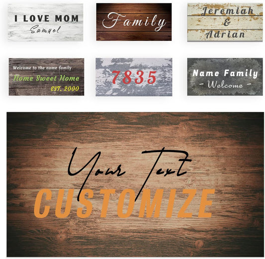 Custom Quotes Wall Decor Personalized Text Names Canvas Prints Create Wall Art Sign Ready to Hang (5.5x11in)