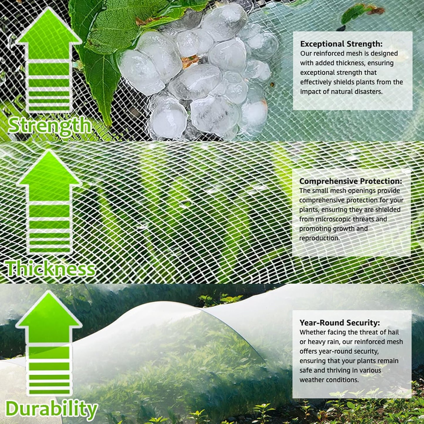 Garden Pest Barrier Netting, Insect Barrier Net 8x24Ft Ultra Fine Protect Netting Thickened Mesh Net Plant Covers for Vegetable Plants Fruits Greenhouse Row Cover Raised Bed Barrier Screen Bugs Out