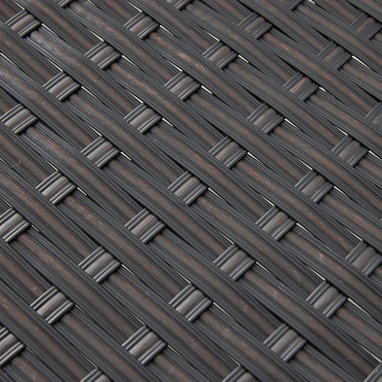 46" Patio Rattan Backless Bench Set of 2, All-Weather Outdoor Bench for Garden Backyard, Porch, or Lawn