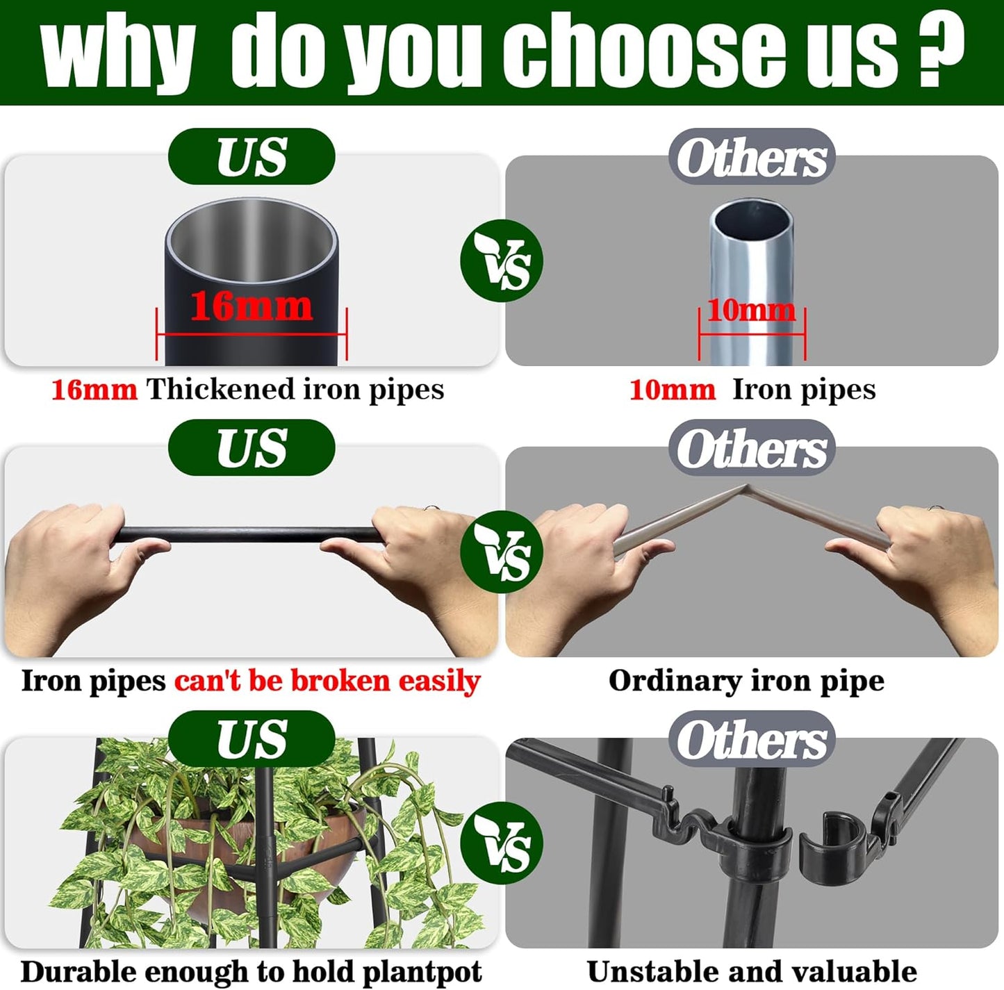 4FT Obelisk Trellis for Climbing Plants Outdoor, 16mm Rust-Proof Extra Thickened Plastic-Coated Metal Pipes, Indoor Climbing Support for Potted Plants, Vines, Flowers Stands,Black