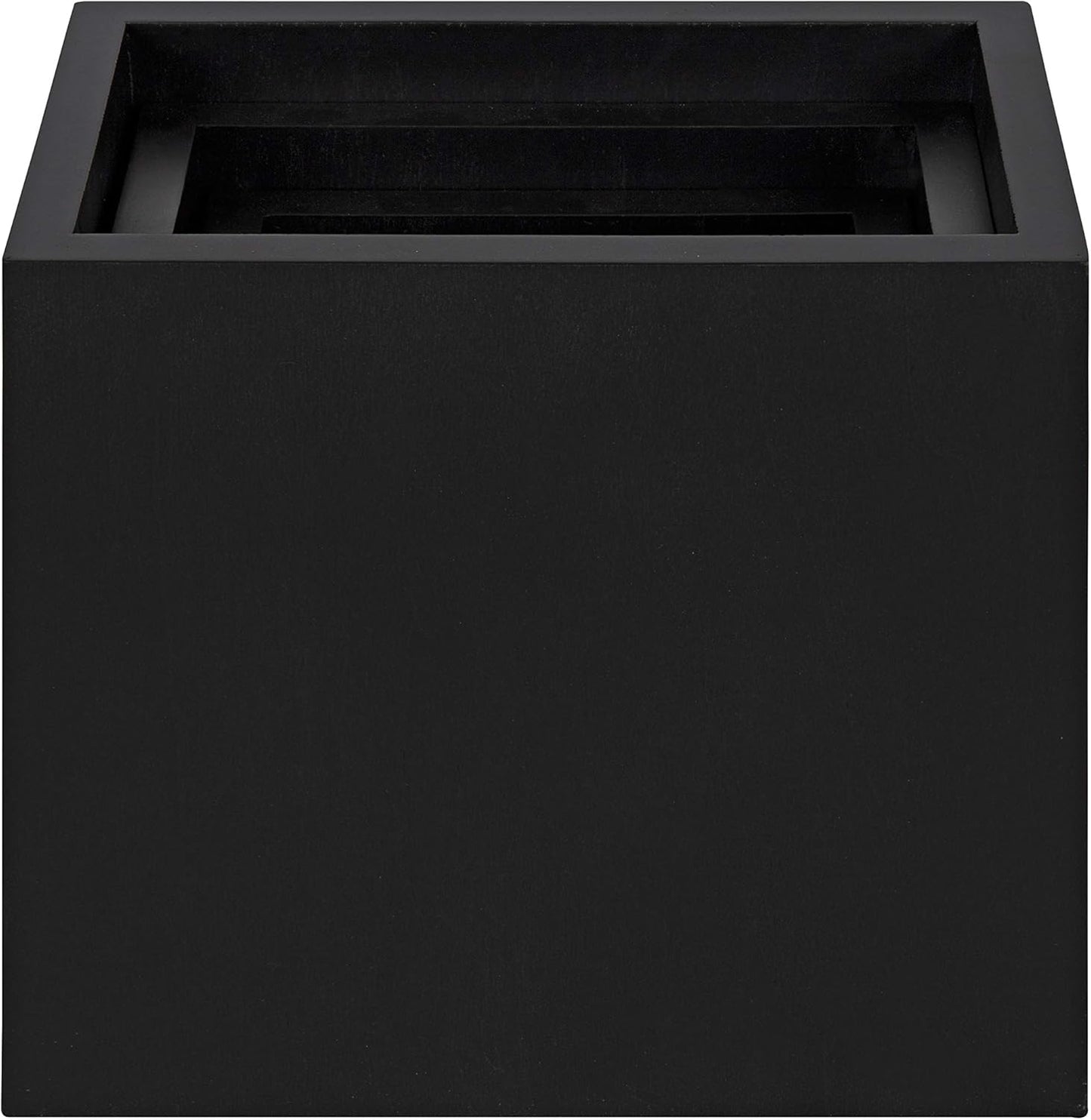 Kate and Laurel Domio Wall Hanging Planter Shelves, Set of 3, Black, Geometric Nesting Planter Collection