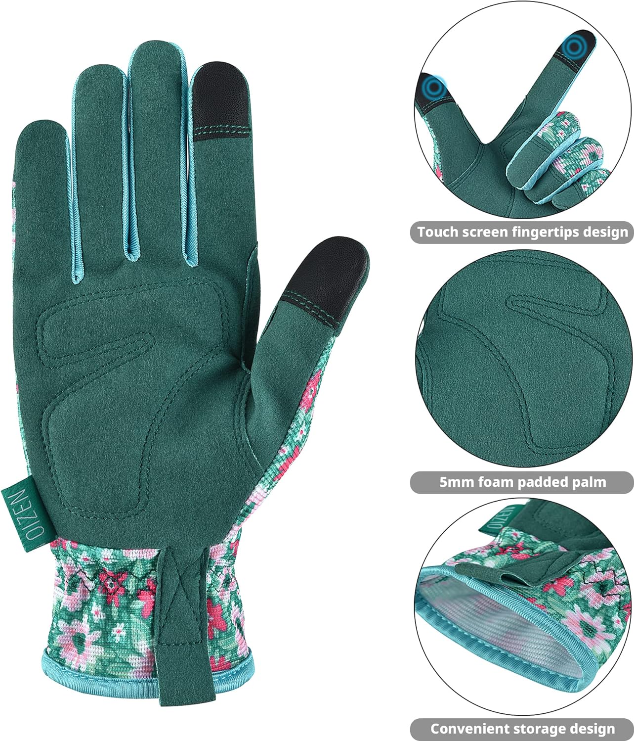 Gardening Gloves for Women and Men, Touchscreen Garden Gloves, Thorn Proof Puncture Resistant Work Gloves, Gardening Gifts for Women, Size Small