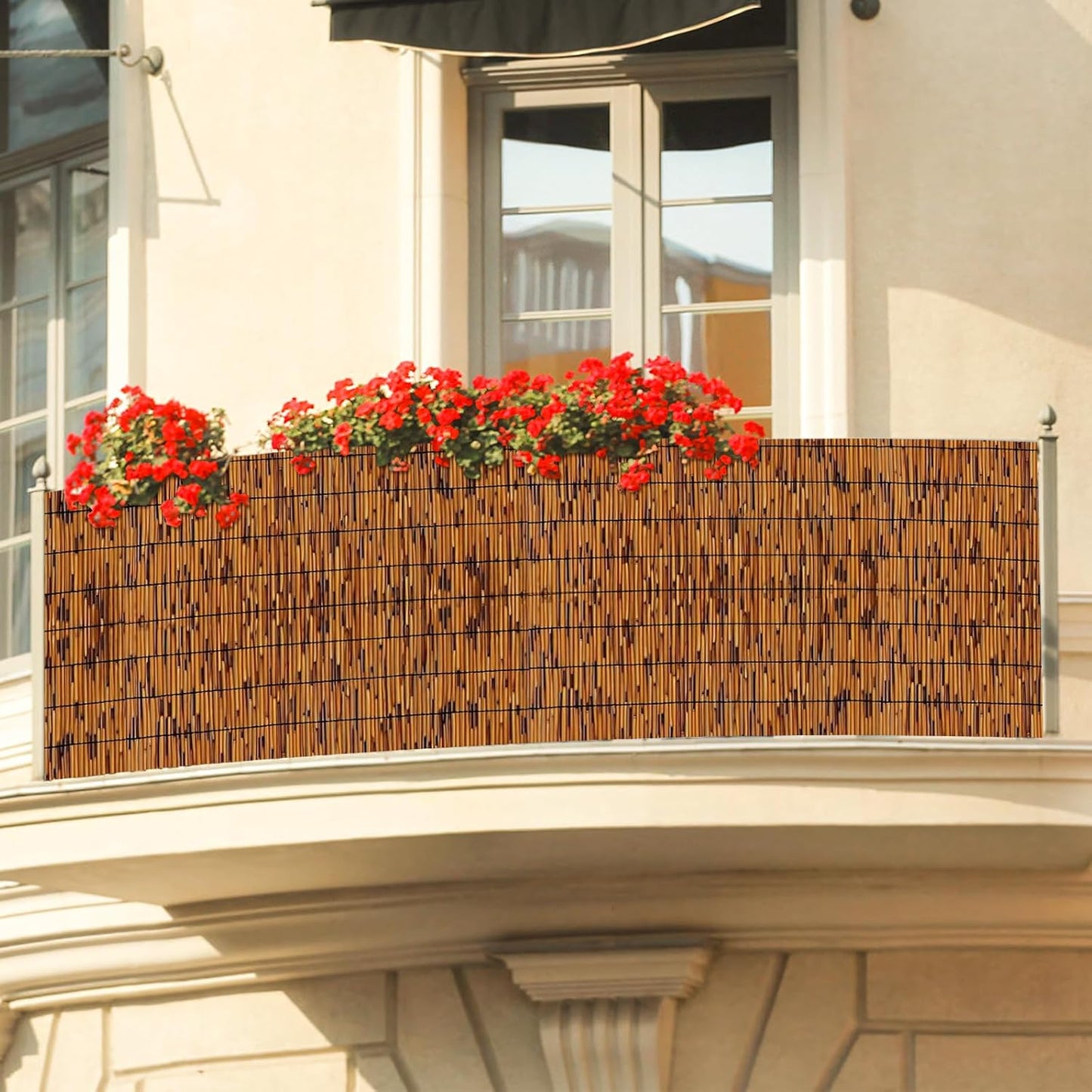 Bamboo Reed Fencing, Light Russet Bamboo Screens Outdoor for Patio, Decorative Balcony Privacy Screen Reed Curtains for Garden Backyard Balcony Outdoor, 3 x 10 FT