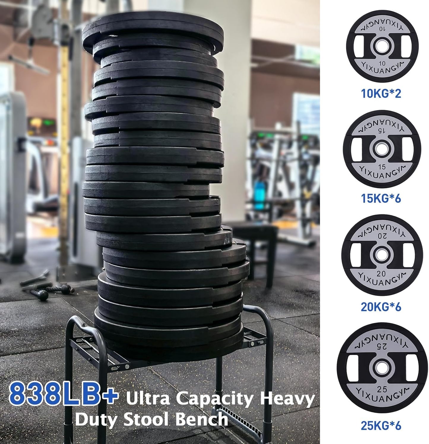 ikkle 838LB+ Capacity Garden Kneeler and Seat - Ultra Heavy Duty Stool Bench with Thick Soft Pad, Gift for Gardeners