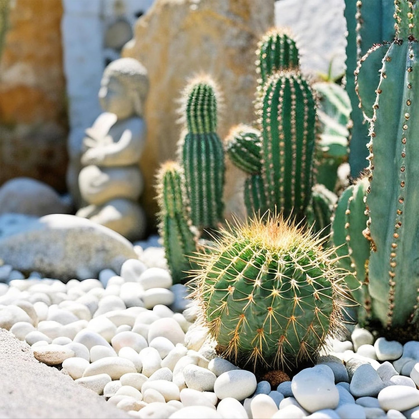 River Rocks, 5lbs White Pebbles for Indoor Plants, 1-2 Inch Aquarium Rocks, Natural Stones for Landscaping Garden Paving Plant Rocks Crafting Walkways