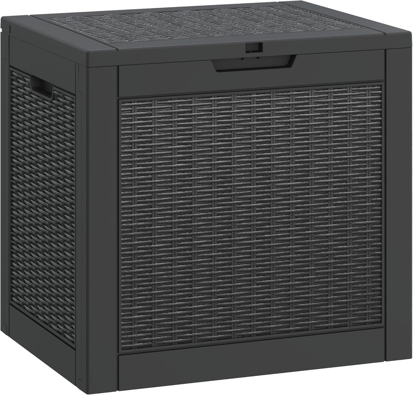 Deck Box, 31 Gallon Resin Outdoor Storage Box, Waterproof and UV Resistant Lightweight Storage Deck Box for Garden Tools, Supplies